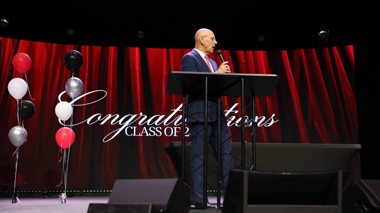 pastor todd smith speaking on stage